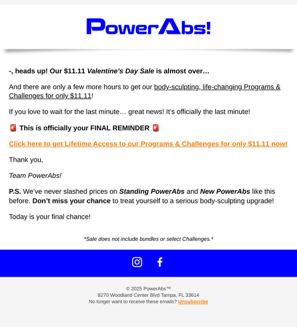 Last Chance: $11.11 Programs & Challenges End Soon