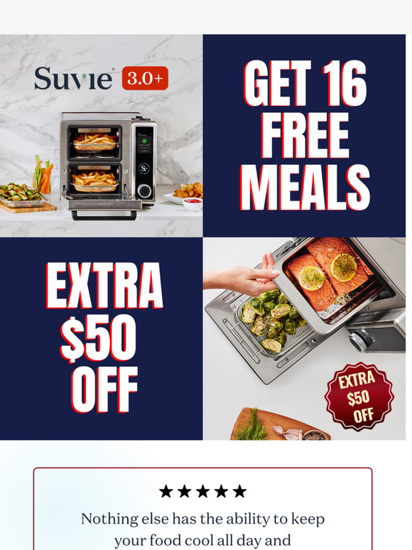Ends Soon: Extra $50 Off + 16 Free Meals for Presidents Day