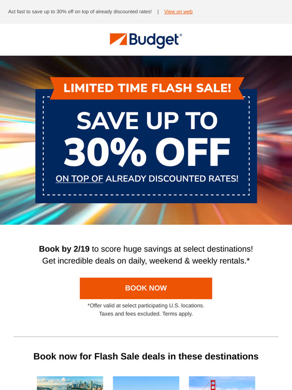 ⚡ FLASH SALE ⚡ 72 Hours. Over 20 Budget destinations on sale!