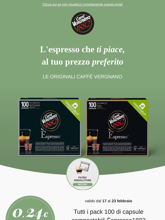☕ L'espresso che ti piace, al tuo prezzo preferito!