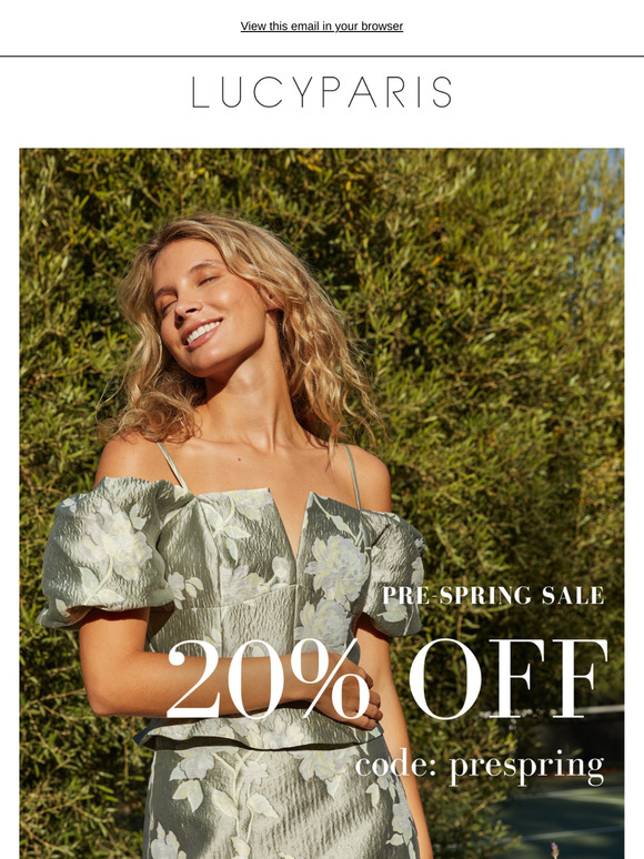 20% OFF 🌾 Pre-Spring SALE