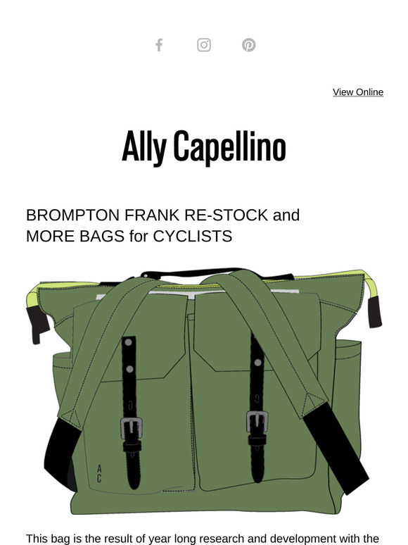 Brompton Frank Re-stock and More Bags For Cyclists