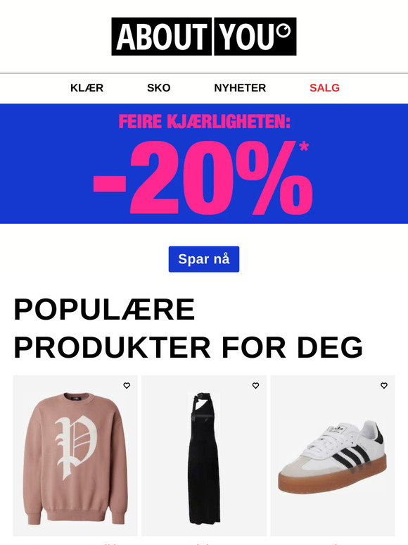 Kun frem til i dag: -20 % rabatt