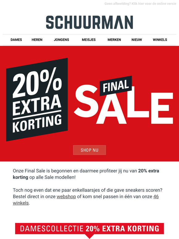 Profiteer nu van 20% extra korting!