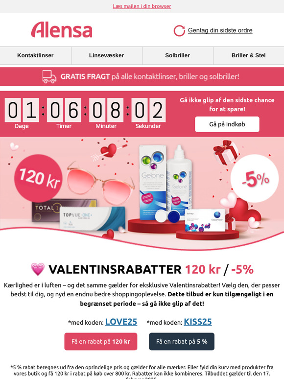 ⏳ Sidste chance: 120 kr rabat eller 5% rabat på alt!