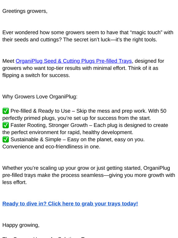 1 secret to faster, healthier growth