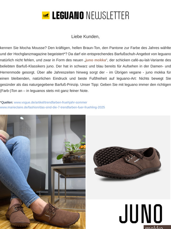 🦶 In der Farbe des Jahres: Der neue juno mokka
