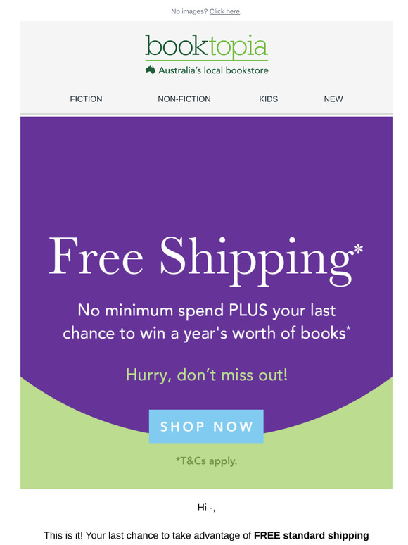 🏃 Hurry, ends tonight! Free shipping with no minimum spend