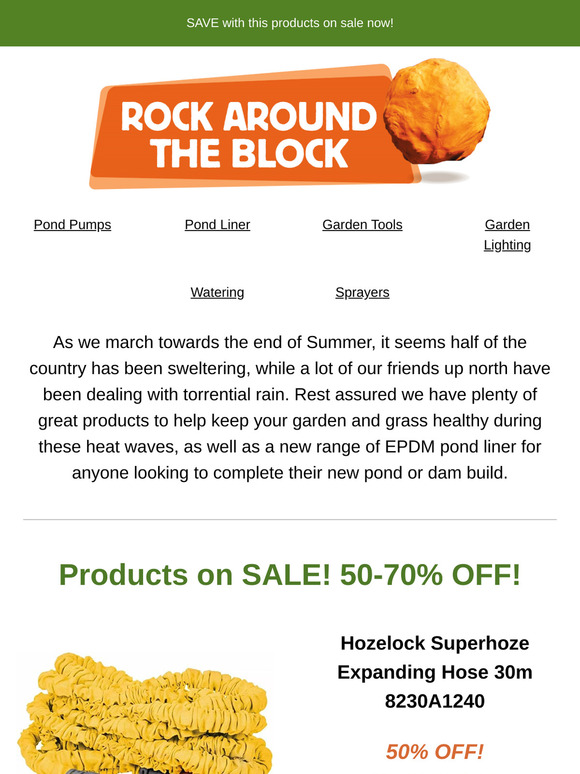 Half price specials & new liner from Oase!