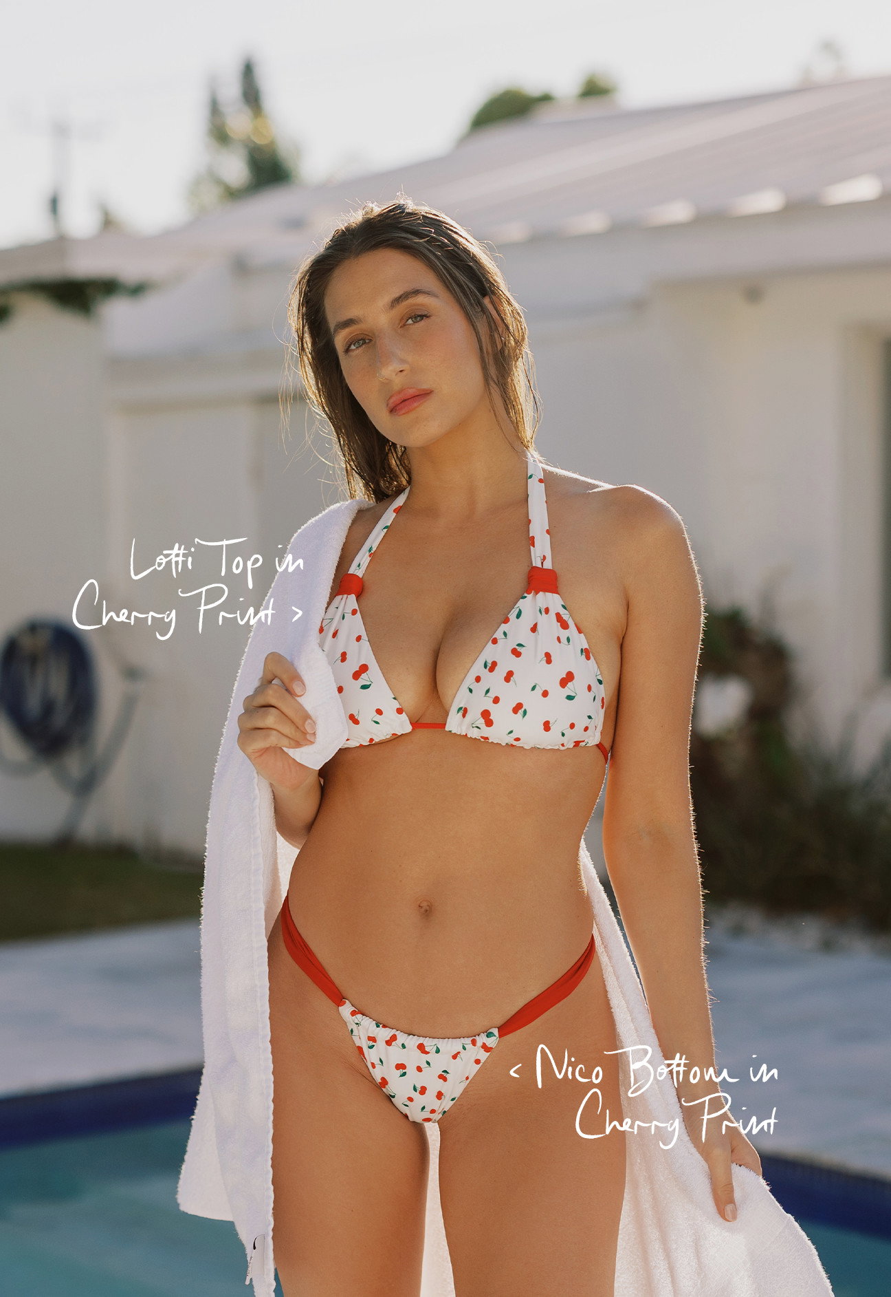 TOP & BOTTOM IN CHERRY PRINT