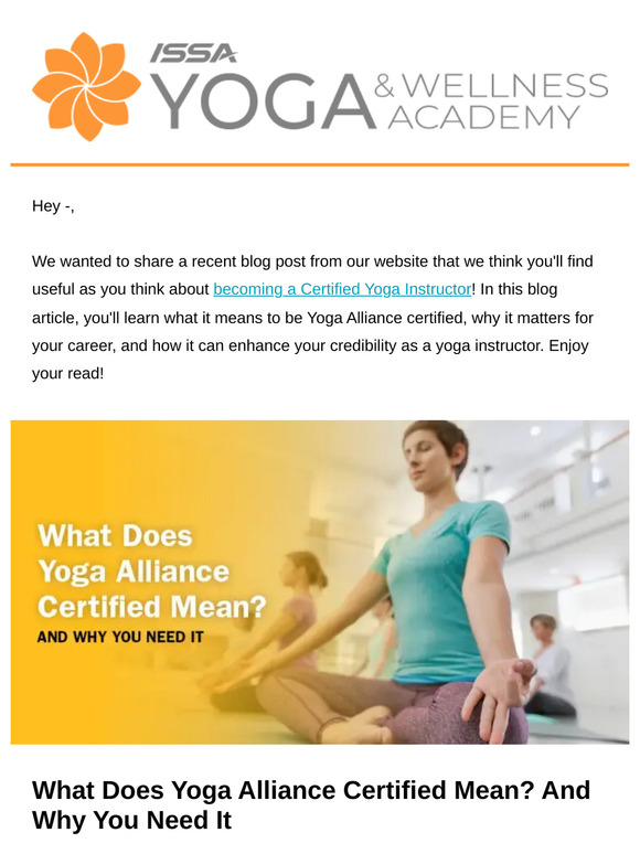 Your yoga practice missing this key credential!