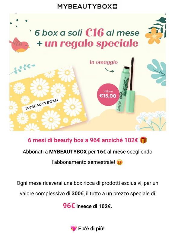 💖 300€ di prodotti beauty + un regalo… il tutto per soli 96€! 🎁