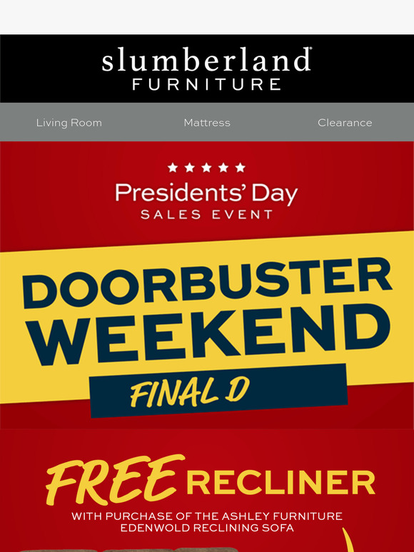 🇺🇸 Presidents’ Sale DOORBUSTERS end today! 🇺🇸