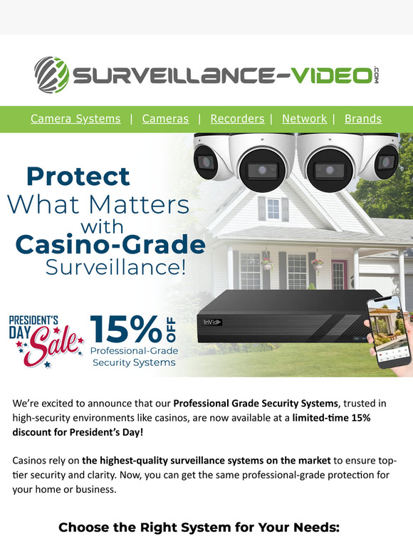 Get 15% Off Our Professional-Grade Security Systems – President’s Day Special!