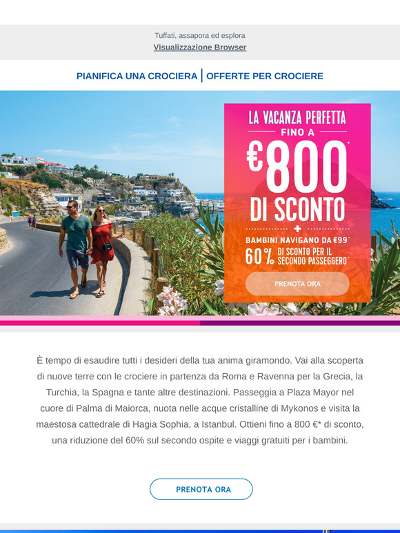 Fino a 800 € di sconto: vieni a esplorare il mondo