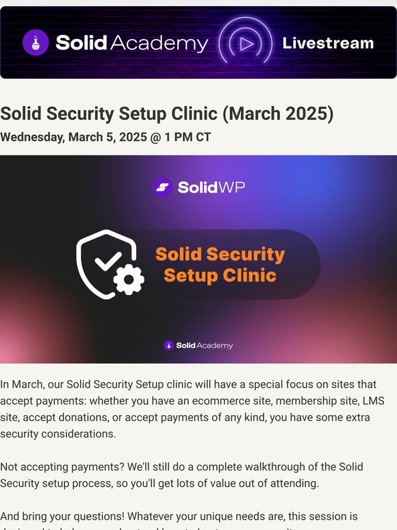 Set up security on your ecommerce site