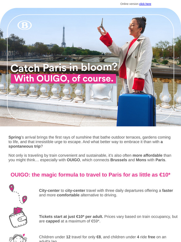 Springtime in Paris from €10 – it’s a sweet deal 🌼