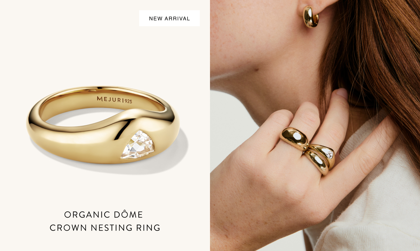 Mejuri: Just Dropped: Organic Dôme Nesting Rings | Milled