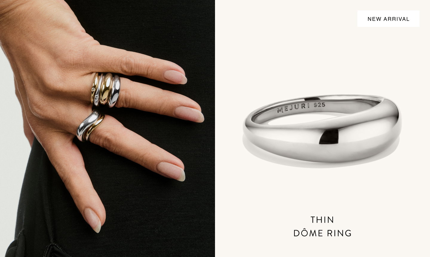 Mejuri: Just Dropped: Organic Dôme Nesting Rings | Milled