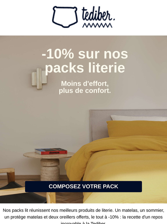Pack literie : l’élégance de la simplicité.