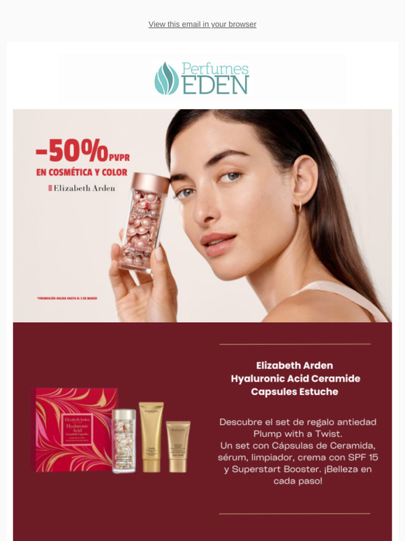 ¡50% de Descuento sobre PVPR en color y cosmética ELIZABETH ARDEN!