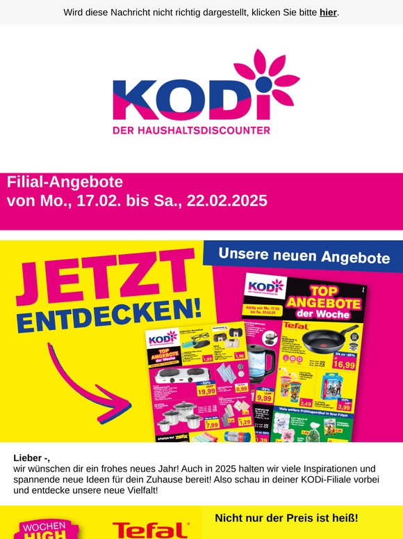 KODi-Angebote ab 17.02. - z.B. Frühlingsartikel ab 0,99,-