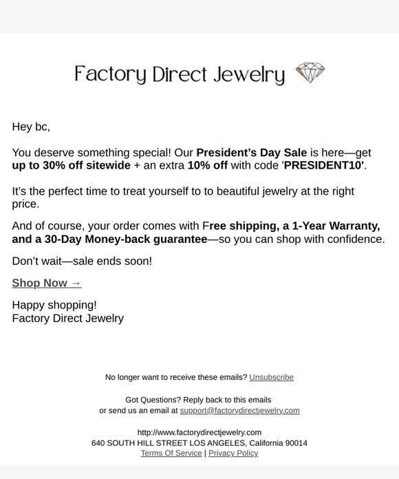 💎 Beautiful Jewelry Up To 30% Off!