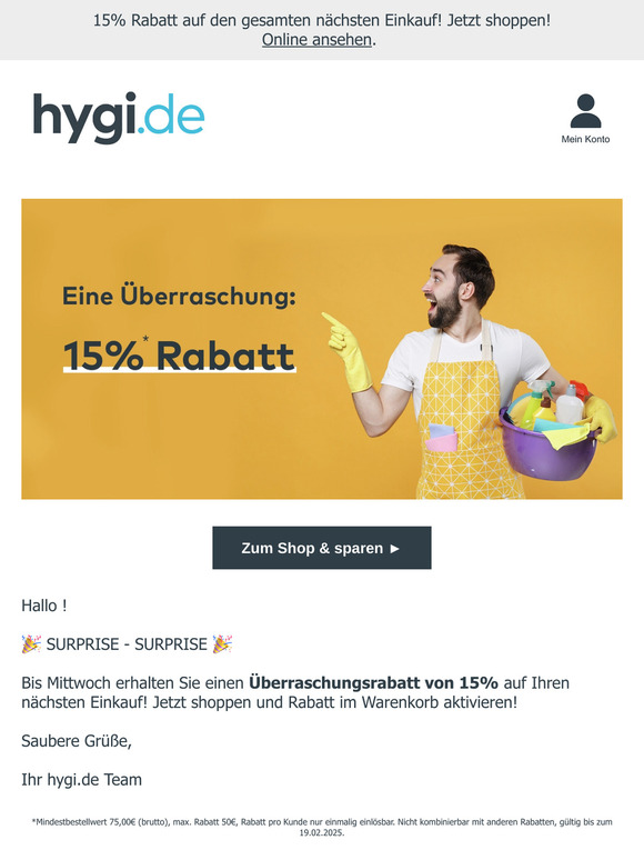 Entschuldigung, wir haben da eine Überraschung für Sie 🎉