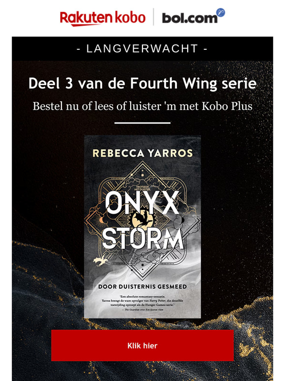 Onyx Storm van Rebecca Yarros is er!