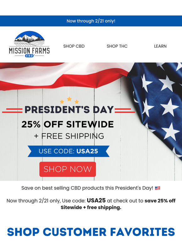 🇺🇸 It’s your time to save 25%!