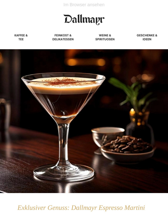 Exklusiver Genuss: Dallmayr Espresso Martini