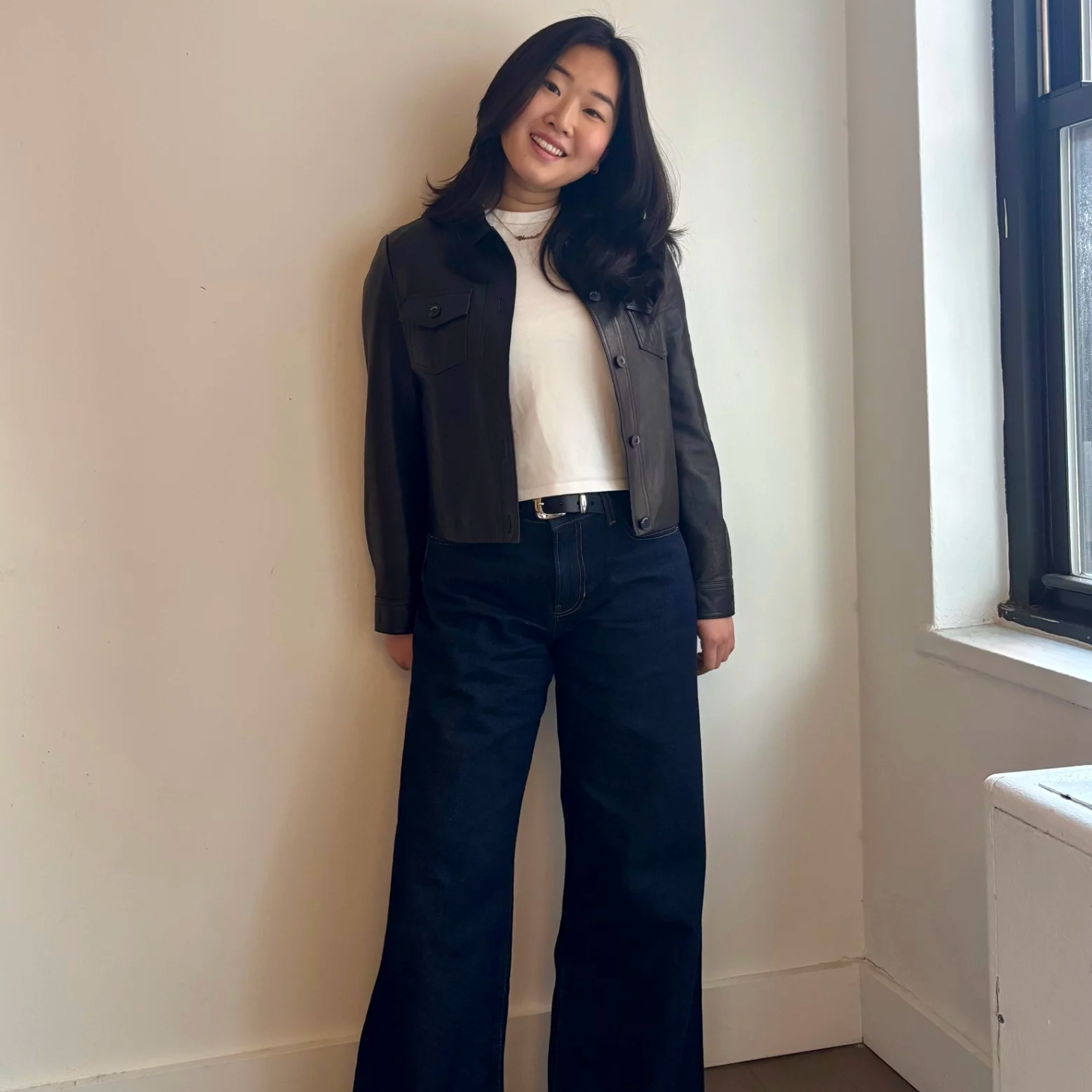 Cary Low Rise Slouchy Wide Leg Jeans in Ondine