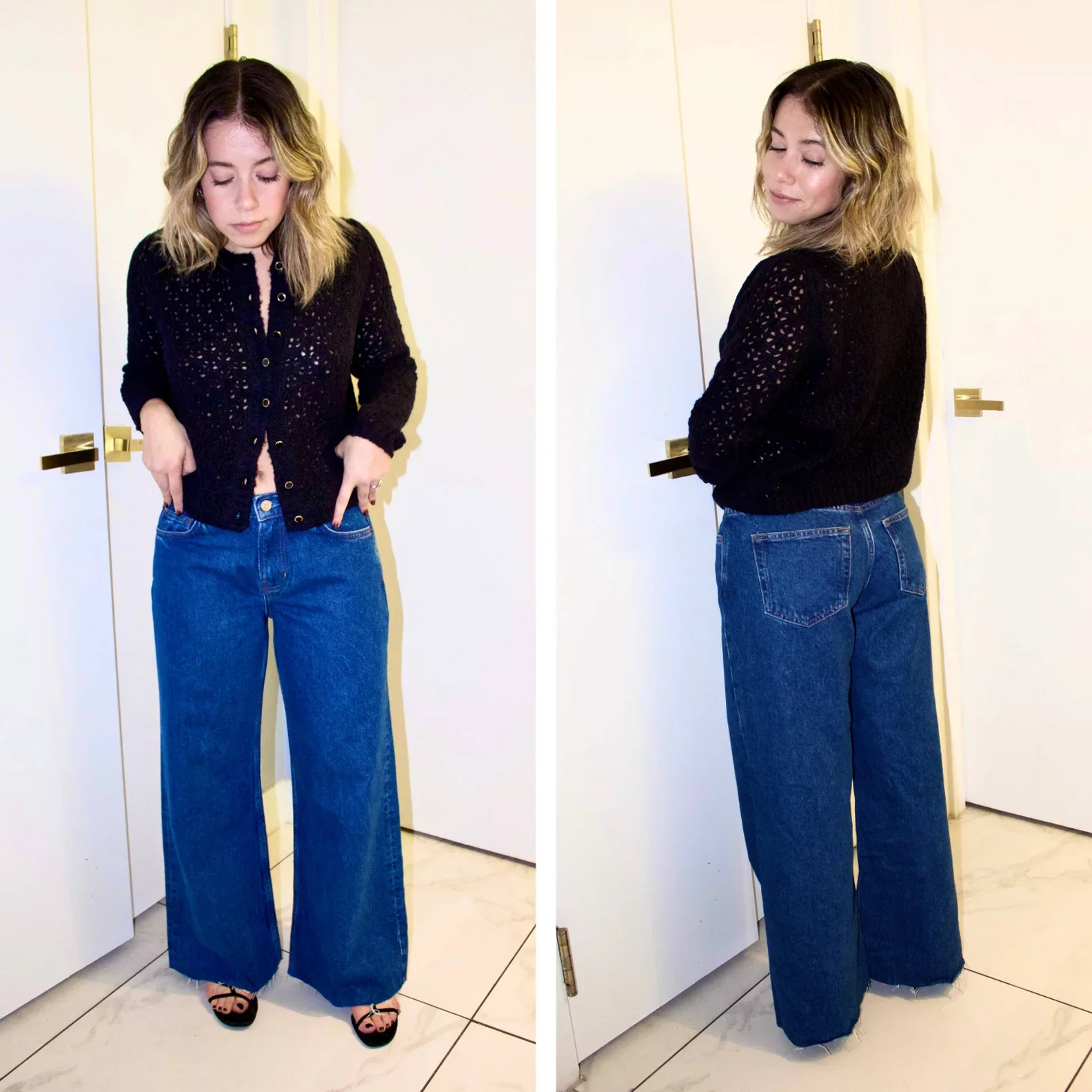Cary Low Rise Slouchy Wide Leg Jeans in Cleary