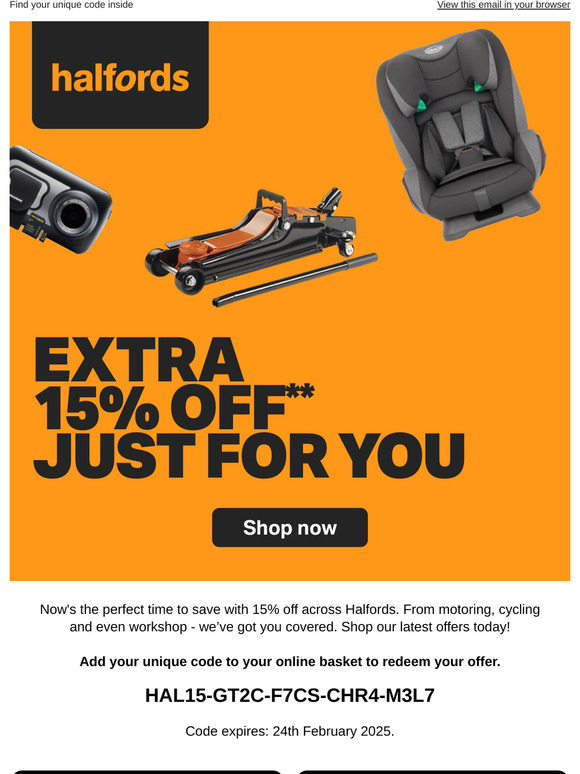 Exclusive 15% off just for you 🎁