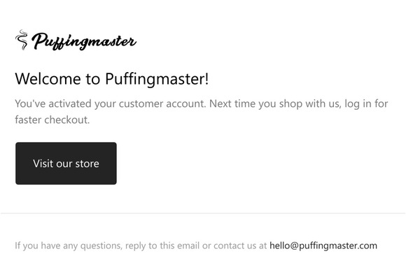 Customer account confirmation