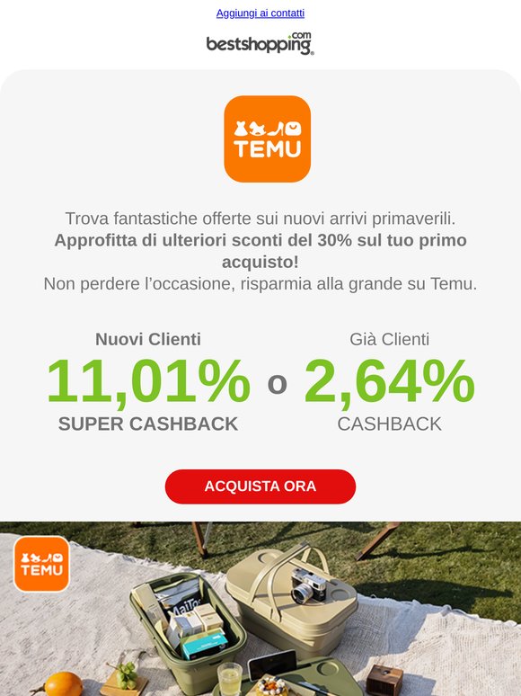 Grandi offerte su TEMU per la nuova stagione