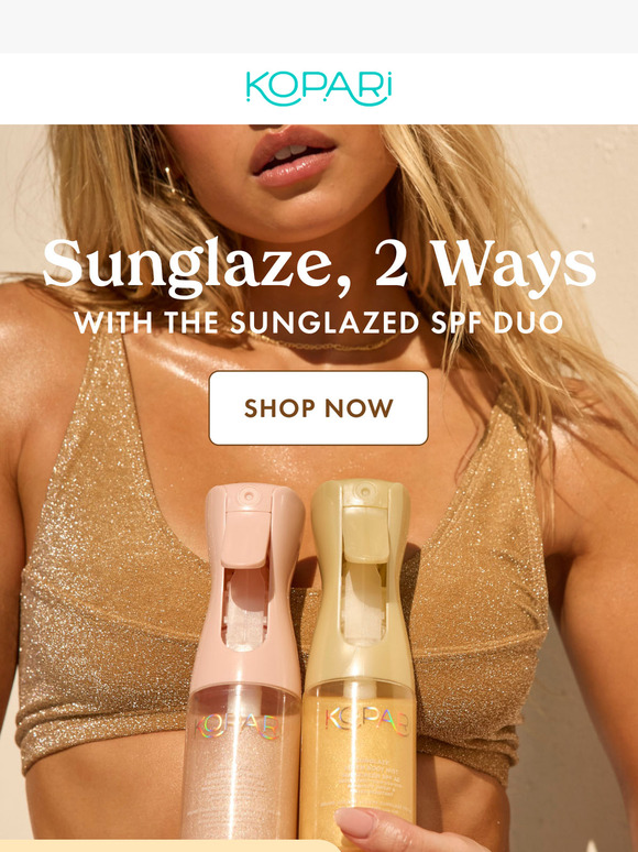 SPF, Upgraded with our Sunglazed Duo
