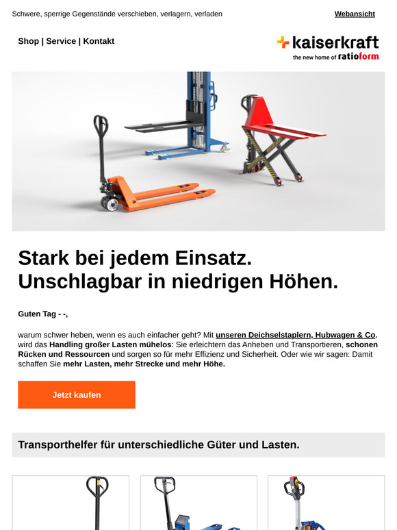 Hub- und Hebegeräte, die Ihnen das Arbeiten erleichtern