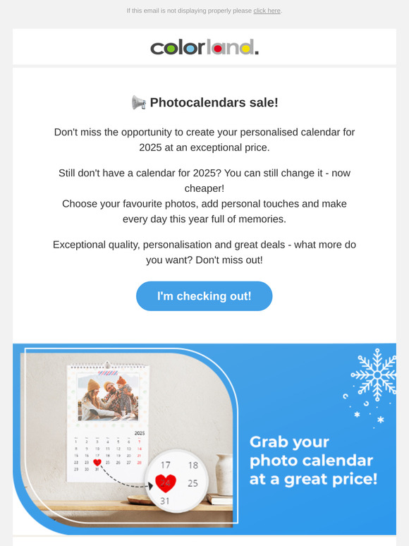 Grab your photo calendar at a great price!