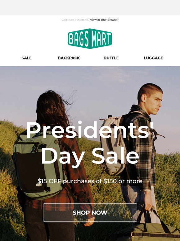 Last Chance! Unlock Extra $15 Off Your Presidents' Day Order