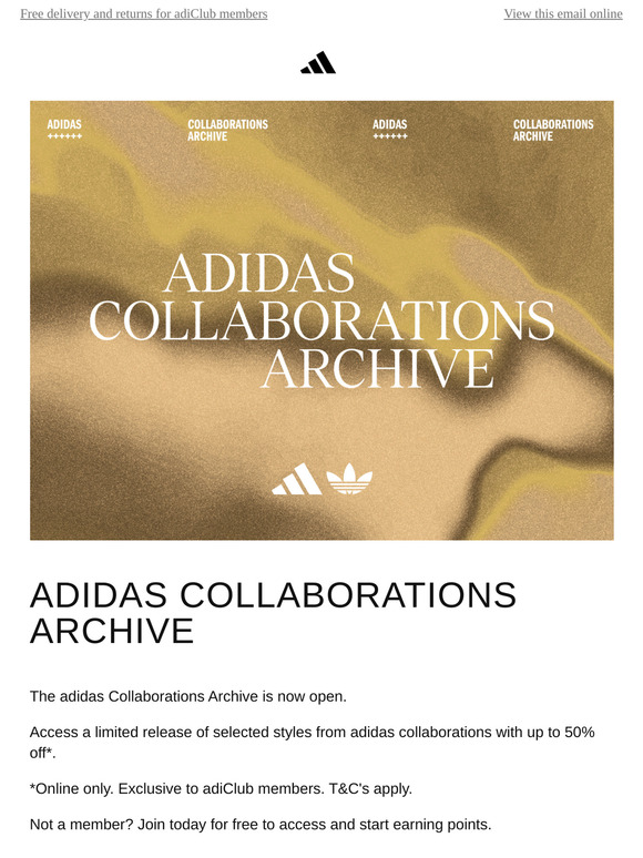 UP TO 50% OFF* | COLLABORATIONS ARCHIVE