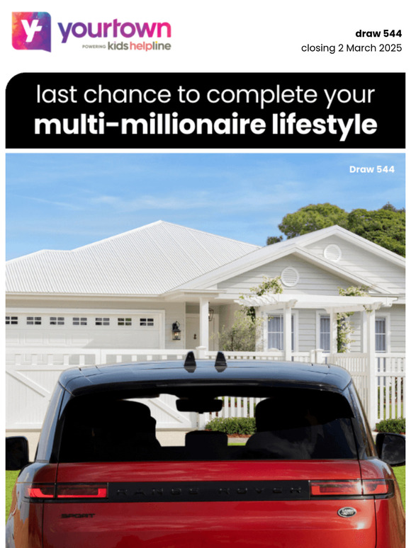 Last chance to win a Range Rover for your Noosa Prize Home!