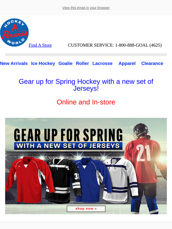 Gear up for Spring Hockey with a new set of Jerseys!