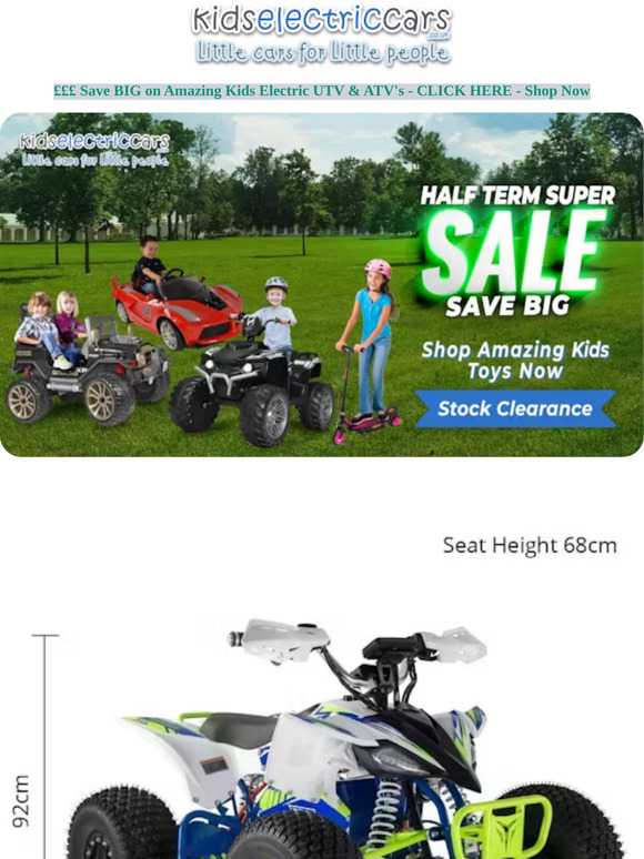 ⚡ Our Most Powerful Kids Ride-Ons ⚡ 36v 48v 60V ⚡ Shop Now ⚡