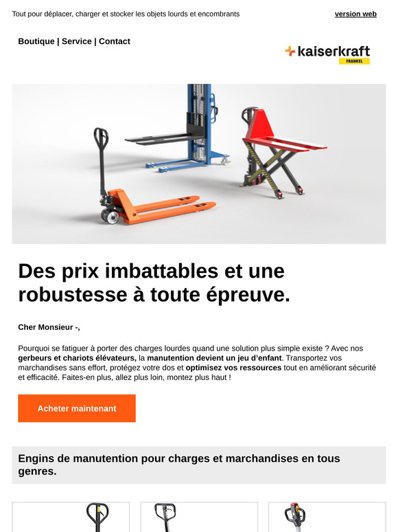 Des appareils de levage qui allègent votre charge de travail
