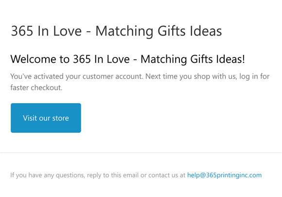 Customer account confirmation