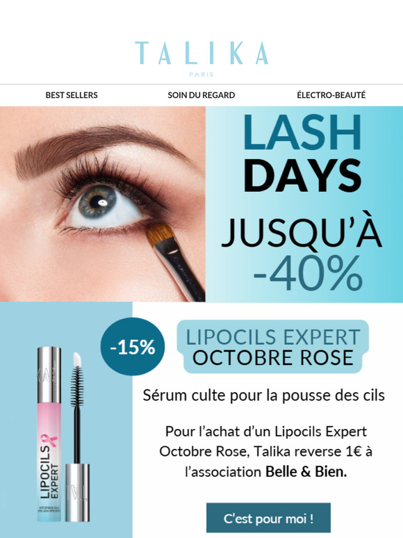 👁️  Lash Days : jusqu’à -40% sur nos soins pousse des cils