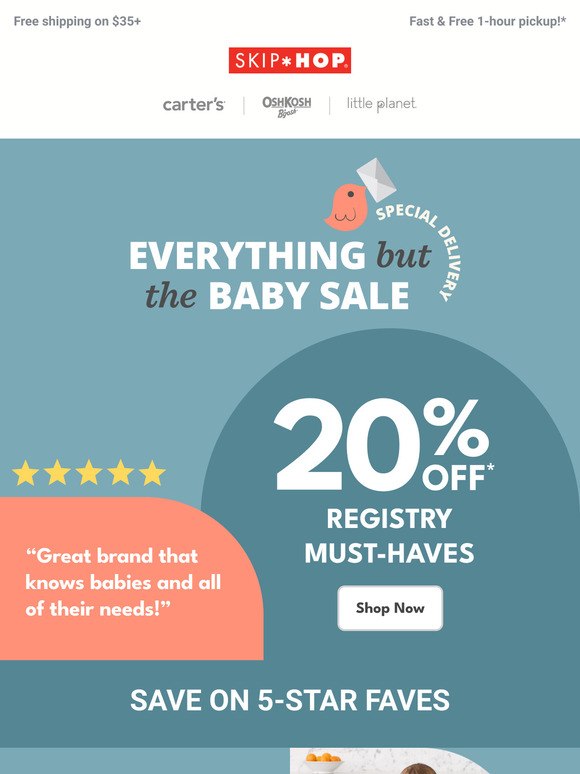 20% Off 5-Star Registry Must-Haves! ⭐⭐⭐⭐⭐