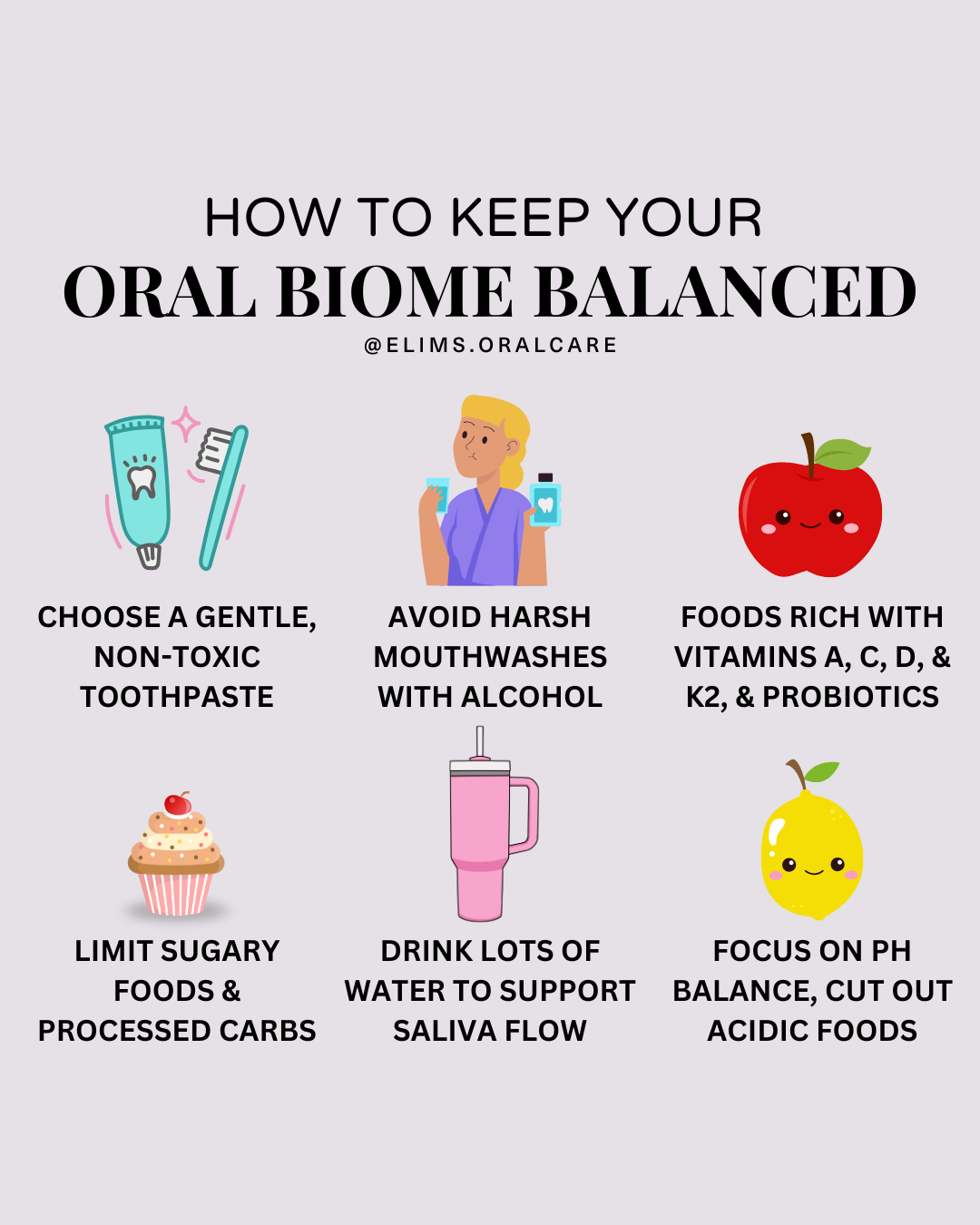 infographic on how to balance your oral biome