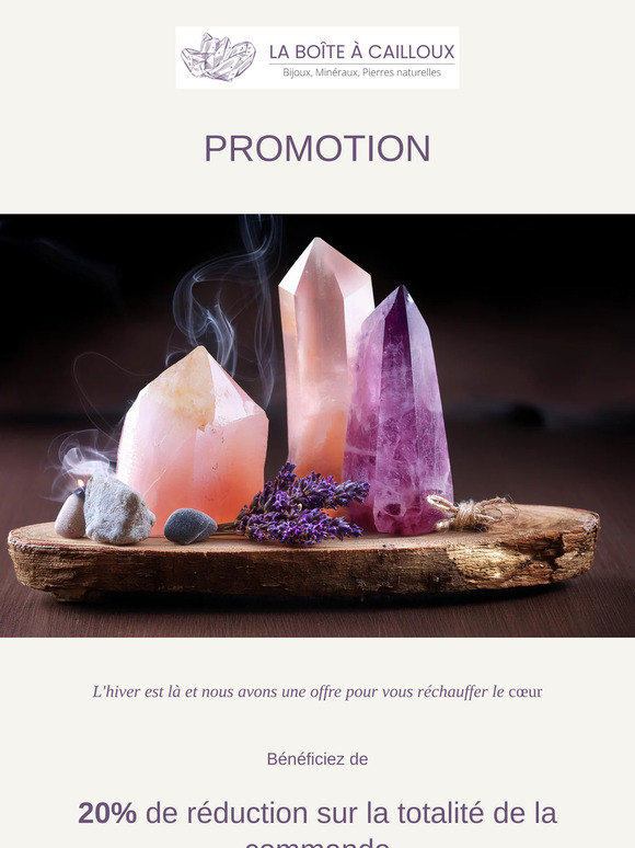 PROMOTION: -20% de remise sur toute la boutique avec le code HIVER25 jusqu'au 3 mars